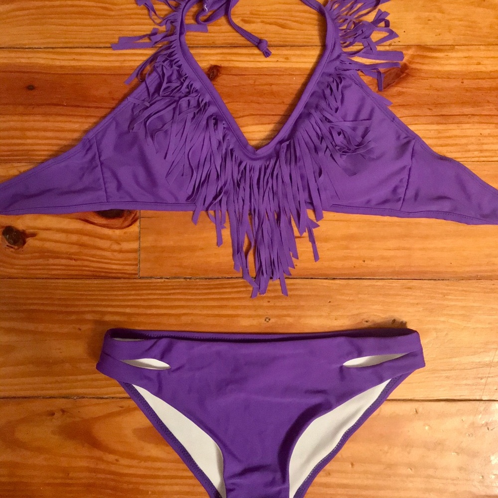 Cute fringe bikini set